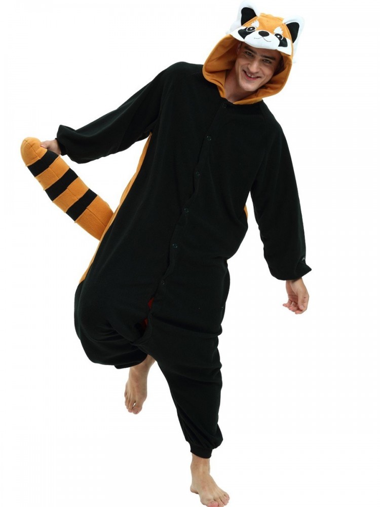 Red Panda Onesie Pajamas For Adults Unisex Easy Halloween Costumes