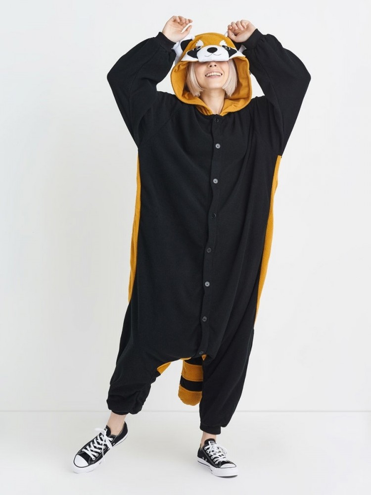 Cute Red Panada Onesie For Adult One Piece Pajamas Halloween Costumes